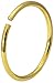 Forbidden Body Jewelry Thin Nose Ring Hoop, Tiny Nose Ring Hoop, Surgical Stainless Steel Nose Ring, 20g 8mm Surgical Steel Titanium IP Plated Gold Nose Ring Hoop (Single)