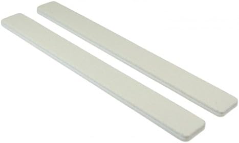 White 80/80 (Wht Ctr) Square End Nail File 12 Pack by Jaylie
