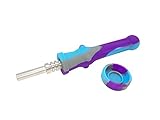 6.5-Inch Silicone Honey Straw (Purple/Blue/Gray)