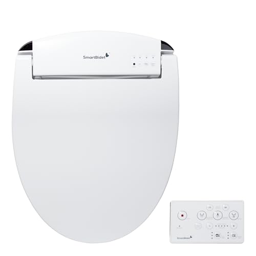 SmartBidet® SB-2400RR Electric Smart Bidet™ Seat for Round Toilets and French Curve Toilets with Remote Control, LED Night Light, Heated Seat