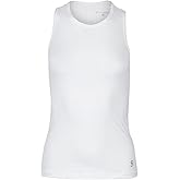 SOFIBELLA Women's Tennis Tank White