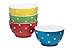 Bruntmore 20 Ounce Polka Dot Ceramic Bowls, Dessert Bowls Set of 4, 20 Oz Porcelain Dip Ice Cream Bowls, Serving Bowls, Microwave, Pasta Bowls Best for Gift