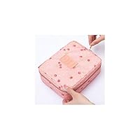 DAIYU Hot Popular Multifunction Makeup Case Women Travel Cosmetic Bag Pouch Toiletry Organizer Bag Pink Cherries