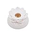 MelonBoat Lotus Cotton Swab Holder, Small Q-Tips Toothpicks Storage Organizer, White