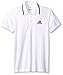 adidas Men's Tennis Essex Polo Shirt, White/Glow Orange, Large
