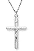 Heartland Women's Sterling Silver Crucifix with Cross on Cross Pendant + USA Made + Chain Choice