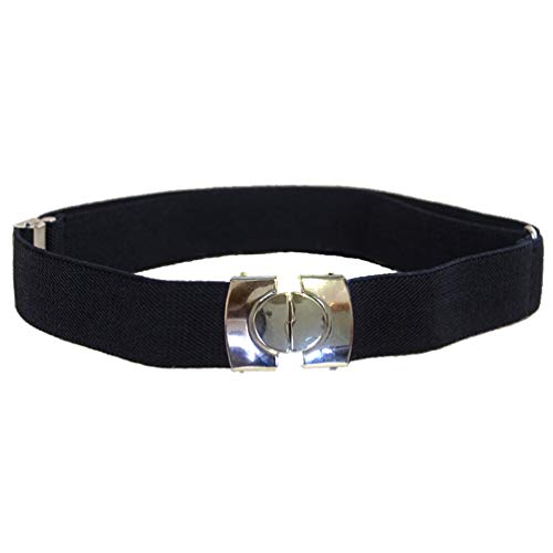 LitLife Kids Toddlers Belt, School Uniform Belt for Boys Girls, Baby Elastic Adjustable Dress Stretch Belt with Silver Buckle - Thumbnail 3