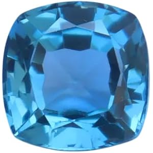 Classic Blue Aquamarine 14.60 Ct Certified Cushion Cut Loose Gemstone Natural Stone for Jewelry Making, Engagement Rings, Pen