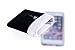 Sosam 2 Pack Microfiber Sleeve Pouch Cover Case Pouch For iphone 5 5S /iphone 6 6plus Cigarette Lighter Small Portable Electronics Device Mini Wallet Purse Hand Bag Cloth Coin Cell Phone Bag Mobile Pouch (Black)