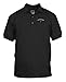 Cristian Chaplain Cross Embroidery Cotton Short Sleeve Polo Jersey Shirt Black X-Large