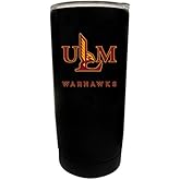 University of Louisiana Monroe Black Insulated Stainless Steel Tumbler Glossy brushed finish Officially Licensed Collegiate Product
