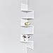 WELLAND Large 10 x 10 Inches 5 Tiers Corner Wall Shelf, White