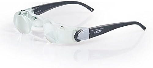 Hunter Optics Max TV Television magnifying Glasses 2.1X 0 to -300 Degree Focusable Goggles Magnifier Telescopic Distance Viewing (For Near-sightedness)