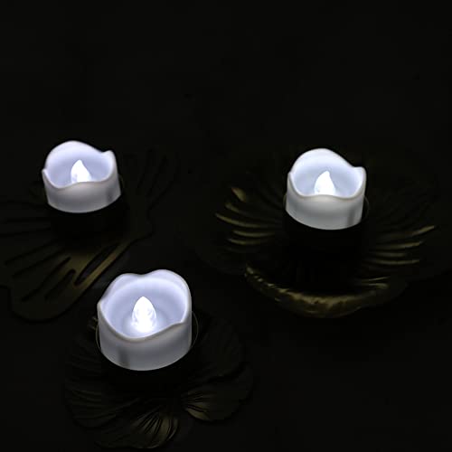 Topstone Electric Flickering Candles,Flameless Led Tealight with Remote Control ,Battery Operated Led Votive Candles with Timer, Cold White, for Wedding,Parties ,Christmas ,Pack of 12