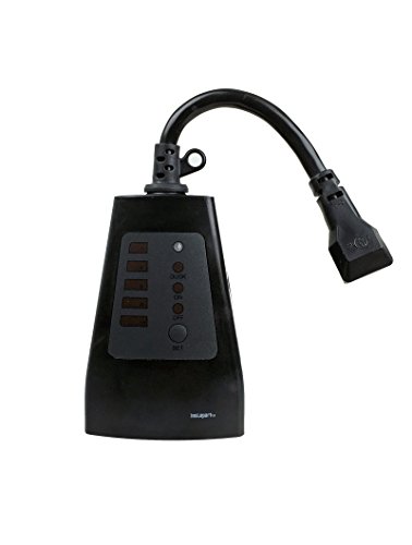 Instapark LCT-1U 15 Amp Heavy duty 24 hour Plug-in Photoelectric Outdoor Timer with Dual 3-pin Grounded & Polarized Outlets Single