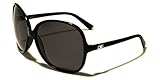 Women's Designer Style Vintage Oversized Polarized Sunglasses with White Malibu Eyewear® Microfiber Pouch