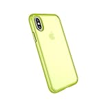 Speck Products Compatible Phone Case for Apple iPhone Xs and iPhone X, Presidio NEON Clear Case, Lightning Yellow Matte