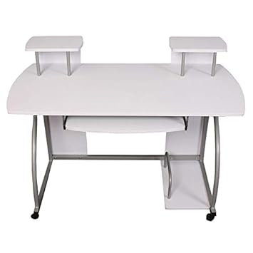 Pegane Youth Ohio Desk Table Colour White Size L115 X P55 X H90