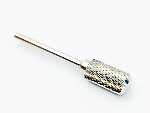 Beauticom Professional Silver Large Dome Top Barrel Carbide Bit (Coarse) 3/32" Shank Size