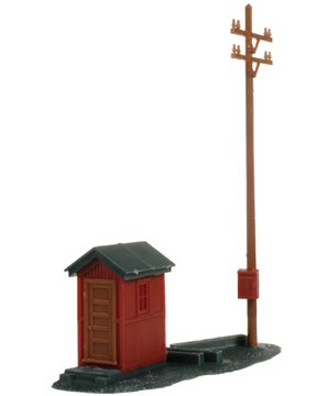 Atlas HO Scale Model Railroad Building Kit Telephone Shanty & Pole