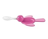 First Feeding Spoon "Birdy" with Soft Silicone Tip, Pink