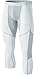 TM-MUC78-WTL_Large Tesla Men's Mesh-Panel Compression 3/4 Capri Baselayer Cool Dry Sports Tights MUC78