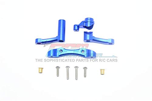GPM Losi 1:10 Baja Rey / Rock Rey Upgrade Parts Aluminum Steering Assembly - 1 Set Blue