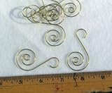 Pack of 12 Brass Curly Q Embelishments for Scrap Book or Stained Glass