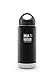 Klean Kanteen Wide Mouth Double Wall Insulated Water Bottle with Loop Cap, Shale Black, 16-Ounce