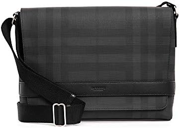 バーバリー バッグ メンズ ショルダーバッグ ダークチャコール ロンドンチェック柄 Preston Kco A5656 Dark Charcoal 並行輸入品