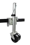 MaxxHaul 70149 26-1/2" to 38" Lift Swing Back Trailer Jack with Dual Wheels - 1500 lbs. Capacity