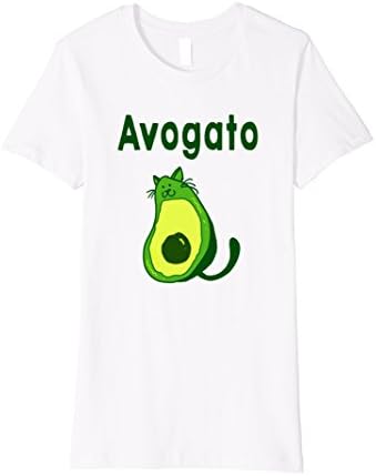 Womens Avogato Cat Cute Pun Premium Tee Shirt Medium White