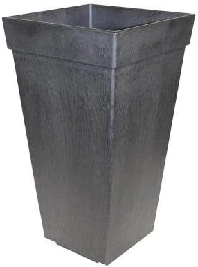 Tierra Verde 11 in. x 20 in. Pewter Self-Watering Rubber Planter