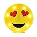 DELICORE Marquee Emoji Sign Funny LED Table Lamps Night Lights for Children Kids Bedroom Wall Decor Battery Operated & USB Charging (Heart Eyes)