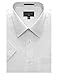 Men's Regular-Fit Solid Color Short Sleeve Dress Shirt, WHITE Shirts (XL)