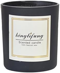 Pure Plant Indoor Smokeless Aromatherapy Candles Beauty Candle Spa Atmosphere ,Black Glass(Lavender Flavor)