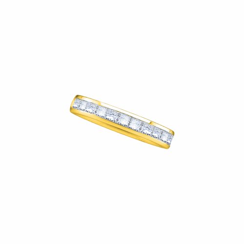 Download 14K Yellow Gold Machine Set Diamond Wedding Band (1/4 cttw) Download 14K Yellow Gold Machine Set Diamond Wedding Band (1/4 cttw)