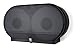 Palmer Fixture RD0027-02F Twin Jumbo Tissue Dispenser with Core Adaptor, Black Translucent