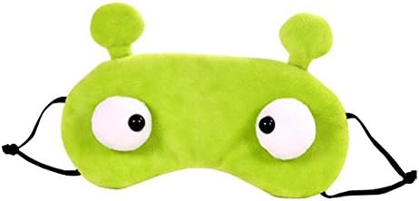 Cute Big Eye Sleeping Eye Mask &amp; Blindfold with Removeable Ice Bag Relieves Insomnia and Stress Green