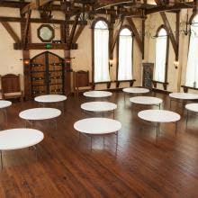 Lifetime 72-Inch Round Folding Tables 12 Pack | 6 ft 22673 Commercial Plastic Banquet Tables