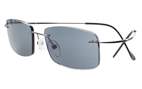 Eyekepper Titanium Rimless Reading Sunglasses Sun Readers Women Men +1.25
