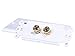 Monoprice Banana Binding Post - Two-Piece inset Wall Plate for 1 Speaker, Coupler Type, Color Indicators, Gold