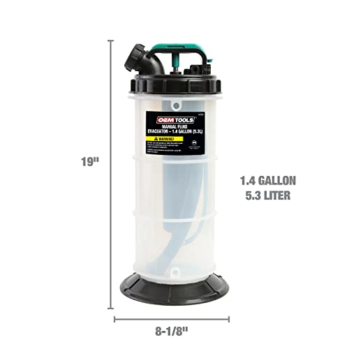 OEMTOOLS 24389 5.6 Quarts (1.4 Gallons) Manual Fluid Extractor, Fluid
