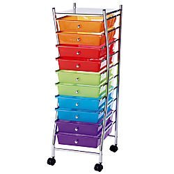 Buy Realspace R 10 Drawer Mobile Organizer 37 3 4in H X 13 1 8in