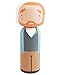 Lucie Kaas World-Famous Artists Kokeshi Japanese Dolls 5.7 inches - Schima superba Wood - Made in Denmark (Van Gogh)