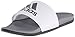 adidas Men's Adilette Comfort Slides Sandals, White/Iron Metallic/Vista Grey, 8