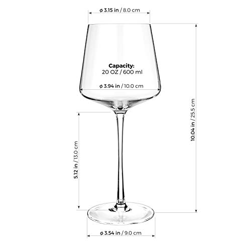 Luxbe Crystal Glass Wine Decanter 54ounce & Aerator with Set of 2