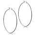 Gem Stone King 2 Inch Stunning Stainless Steel Hoop Earrings (50mm Diameter)