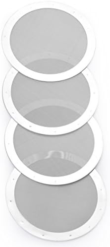 4 Pack Premium Metal Filters for AeroPress - 2016 Edition, Ultra Slim, Ultra Fine. Reusable and Easy to Wash