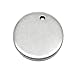 VALYRIA 50pcs Stainless Steel Blank Stamping Tags Round Charm Pendants Silver Tone 10mm(3/8